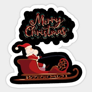 Merry Christmas Santa Funny Ugly Xmas Ugly Christmas Sticker